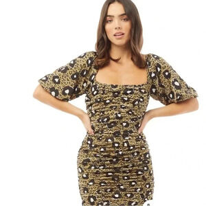 Brave Soul Womens Linny Dress Black/​White Spot